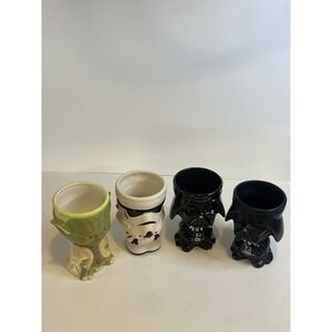 Star Wars Galerie Darth Vader, Storm Trooper, Yoda Coffee Mugs-‎ Lot of 4- Read-